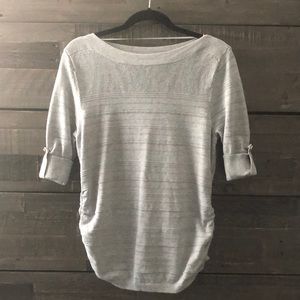 Gray quarter sleeved sweater